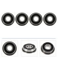 thumbnail image 1 of Minkissy 10 Pcs F695-2RS Roulements Ronds Argentés pour Charnières Extérieur et Machines Industrielles, 1 of 5