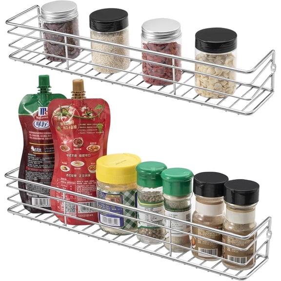 ROFAY Metal Wire Adjustable Wall Mounted Spice Rack & Organizers, 1 Piece