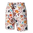 thumbnail image 5 of Kdxio Autumn Pumpkins Fall Leaves Pattern Mens Casual Shorts - Drawstring Summer Beach Sports Shorts for Men, 5 of 9