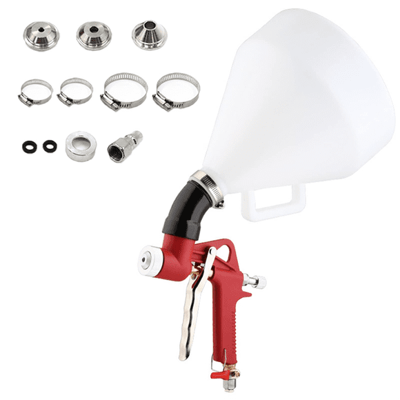 4/6/8mm Nozzles Drywall Texture Painting, 1.58 Gallon (6L) Air Hopper with Elbow Hose for Walls Popcorn Ceilings