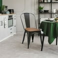 thumbnail image 4 of Pemberly Row Metal Dining Chair in Gray (Set of 4), 4 of 5