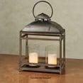 thumbnail image 2 of Blaine Candleholder Metal and Wooden Lantern Gray Small 12"Wx6"Dx18"H Small, 2 of 5