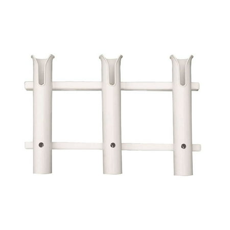 TACO Marine P03-063W 3-Rod Deluxe Poly Rod Rack - White