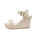 thumbnail image 6 of Samdudou Espadrille Wedge Sandals for Women Open Toe Ankle Strap with Buckle Suede Straps Jute Wrapped Summer Dressy Casual Everyday Footwear Ladies Travel Resort, 6 of 9