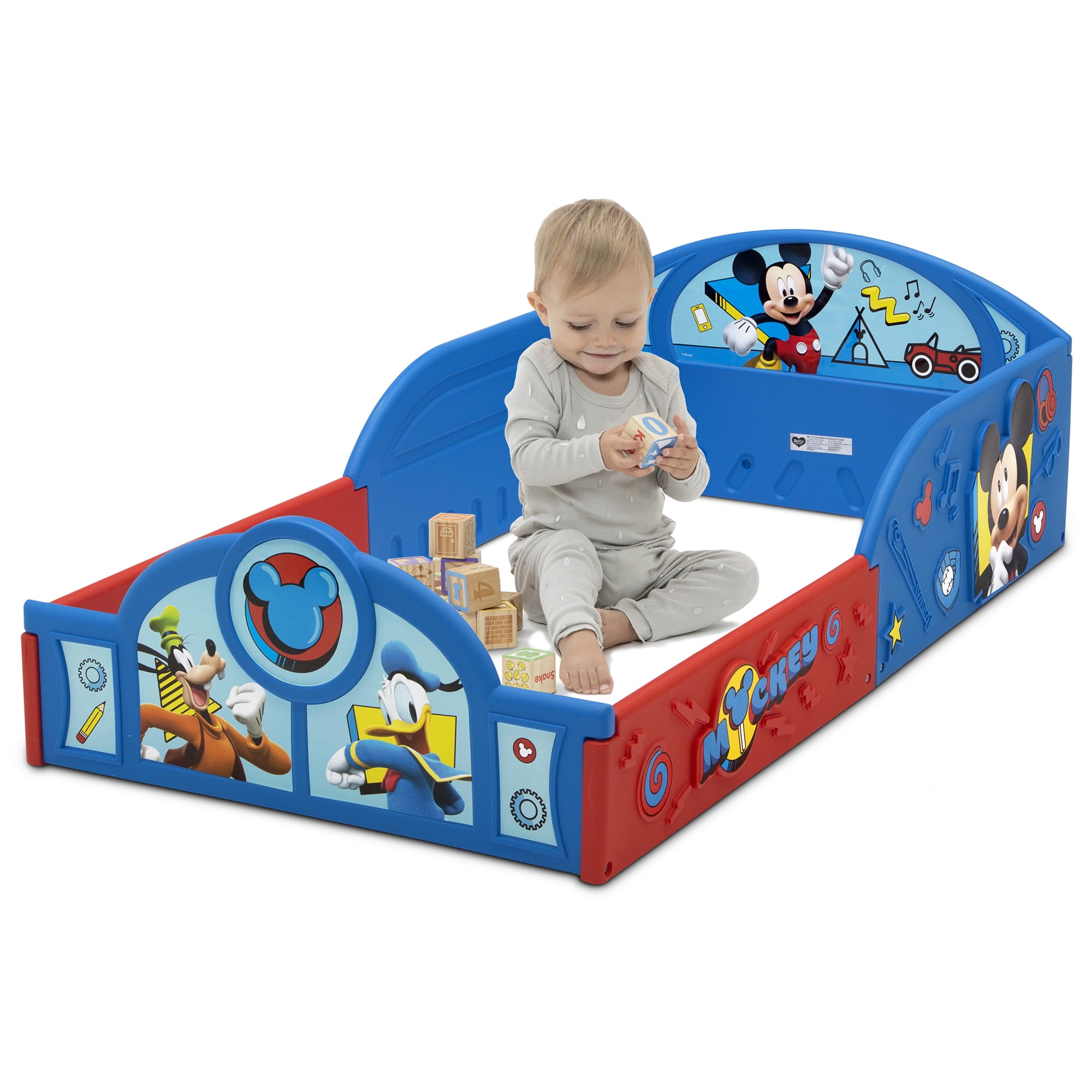 Disney Mickey Mouse Plastic Sleep and Play Toddler Bed by Delta Children