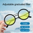 thumbnail image 2 of Hyasfey Adjustable Tint Sunglasses for Men Women UV Protection Round Polarized Sunglasses Retro Circle Eyeglass with Gradient Lenses for Beach Driving Fishing, 2 of 7