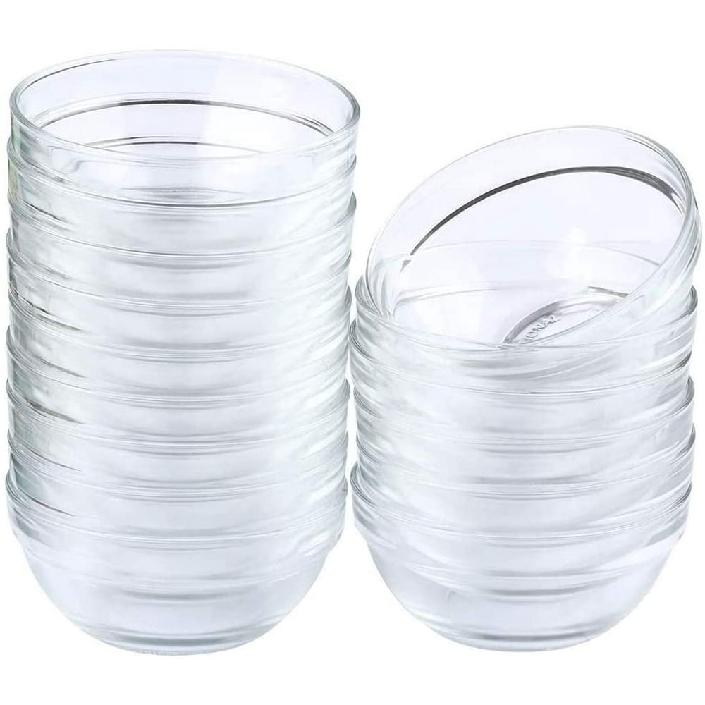 Maredash Mini Bowls 4 Inch Glass Bowls for Kitchen Prep, Dessert, Dips
