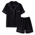 thumbnail image 1 of Short Sleeve Pajama Set,Women Pajama Set Two Button Down Sleepwear Summer Pajama Set Crafted with Care, 1 of 5