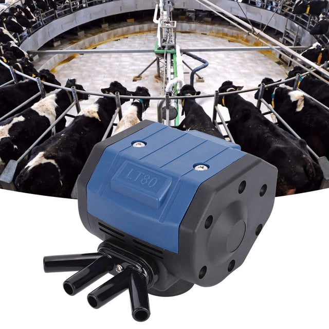 Herwey Milking Machine Accessory,Universal 4 Outlets Milking Machine Air Pneumatic Pulsator for Cattle Goat Farming Equipment