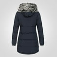 thumbnail image 6 of Wnegstg Women Winter Coat Fashion Hooded Faux-Fur Winter Warm Puffer Long Jacket, 6 of 8
