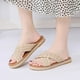 thumbnail image 1 of Pantuflas de fondo plano para mujer tejidas informales de tendencia cómoda de nuevo estilo de verano Wmkox8yii  hj789, 1 of 9