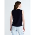 thumbnail image 3 of Free Assembly Women's and Women's Plus Roll Neck Sleeveless Cotton Sweater, Lightweight, Sizes XS-4X, 3 of 5