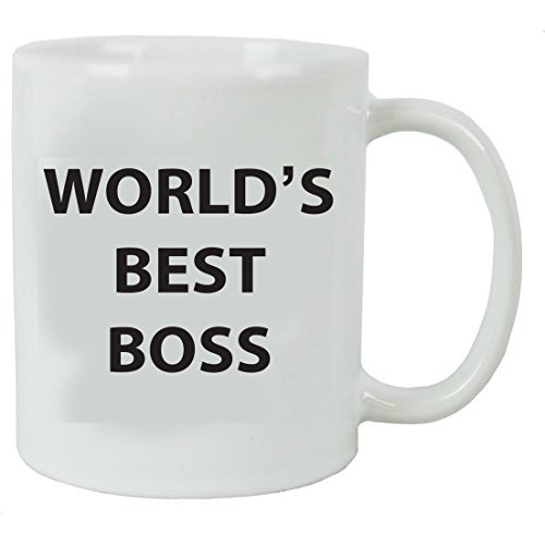 World's Best Boss Coffee Mug with Gift Box Great Gift for Bosses Day