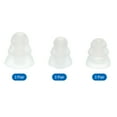 thumbnail image 3 of Consejos de auriculares de silicona de triple flanja Uxcell bajo ruido S/M/L 9 pares claros, 3 of 5