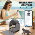 thumbnail image 3 of Self-Cleaning Litter Box for Multiple Cats – Automatic Open-Top Cat Litter Box with App Control & Smart Safety Sensors – Includes Litter Liner Bags & Waterproof Litter Mat – Gray, 3 of 9