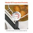 thumbnail image 5 of VEVOR Outdoor Propane Deep Fryer, Dual-Tank 16QTx2 Large Capacity Commercial Fryer,Stainless Steel Fish Cooker with 3 Basket,Thermometer,Floor Standing Fryers for Catering Event Camping,50,000 BTU, 5 of 9
