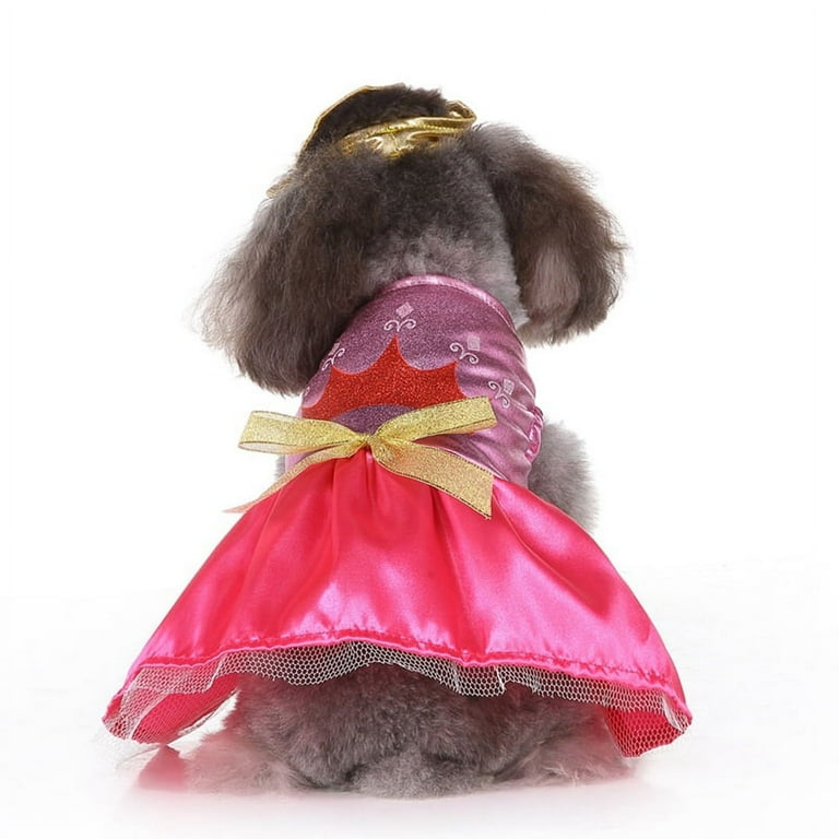 Princess Dog Costume - Cute Pink Queen Princess Dog Dress