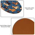 thumbnail image 5 of Dachshund Microfiber Leather Round Coasters (6PCS) - 11x11 cm/4.3x4.3 in Square Drink Coasters Set for Table and Home Decor, 5 of 6