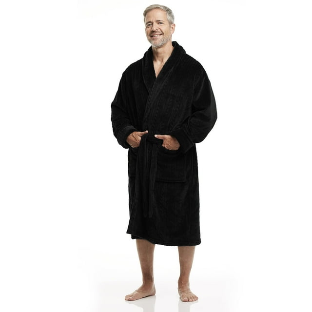 Peignoir pour Homme en Molleton Doux à Col Châle