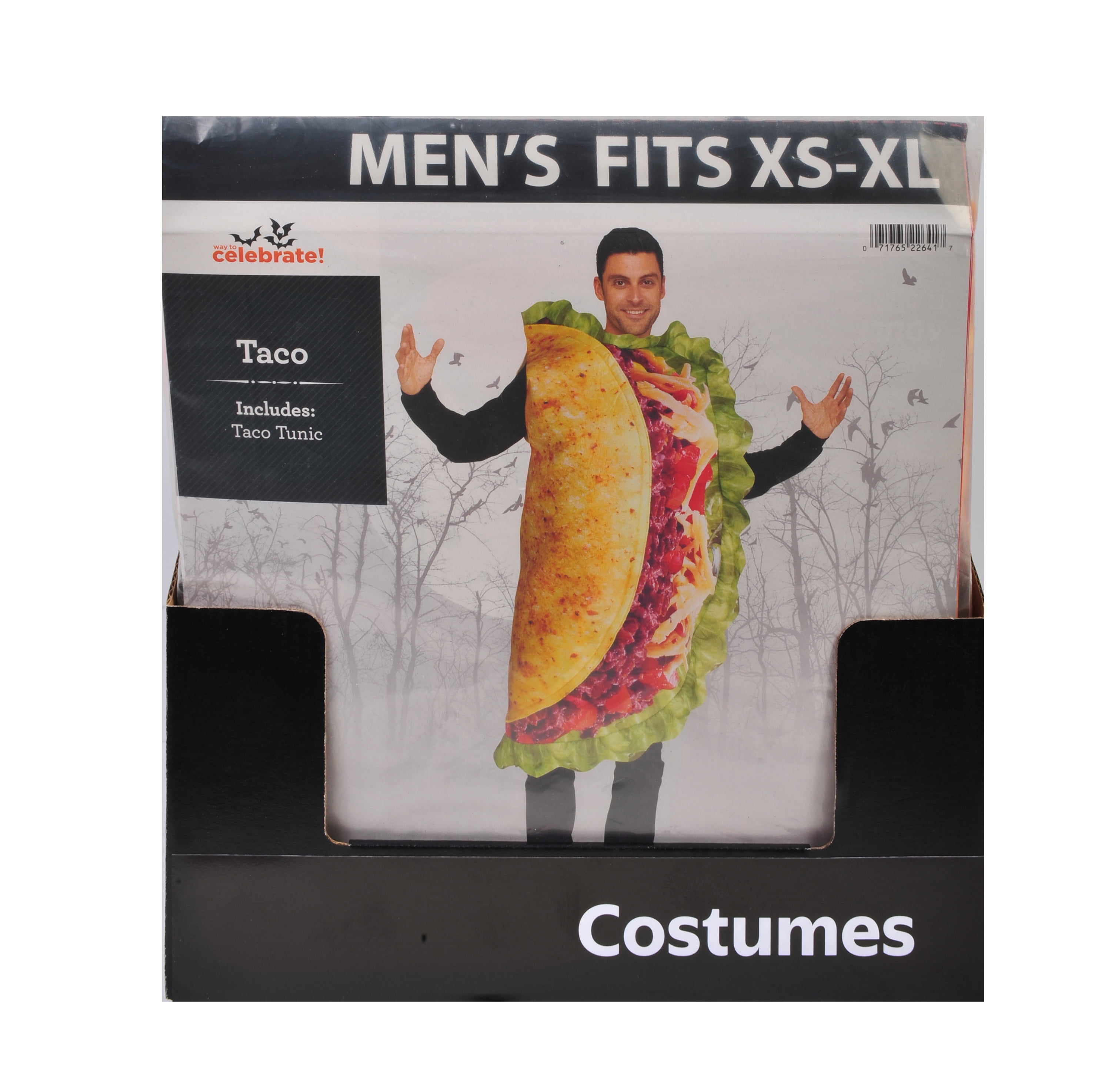 Taco Halloween Costume for Adults, Adult Size S-XL (28-42), by Way to Celebrate