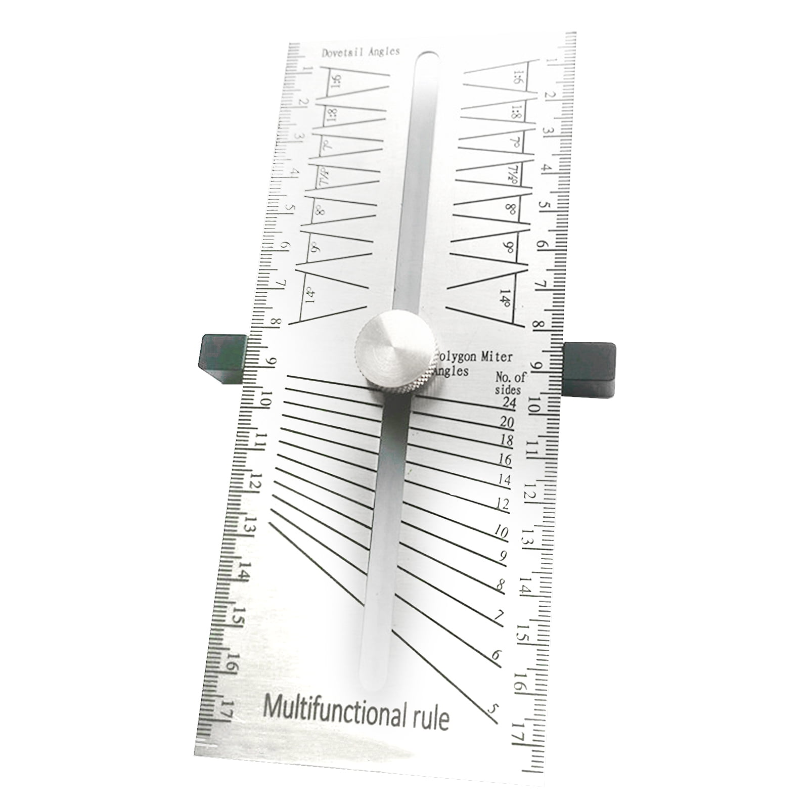 BToBackYard Multifunction ruler Polygon miter angle gauge wood cutting