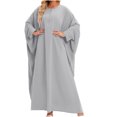thumbnail image 1 of LSLJS Robe Ample pour Femme Robe Décontractée Robe de Couleur Unie Grande Robe Robe à Manches Longues, Robe Grande Taille, 1 of 2