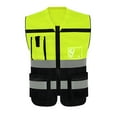 thumbnail image 2 of Chaleco reflectante de seguridad Zulema para adultos alta visibilidad senderismo paseos de perros tráfico Amarillo Negro 3XL, 2 of 8