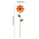 thumbnail image 3 of Adorno floral de hierro para jardín: inserto floral para exteriores con pétalos tridimensionales para la decoración de patios, macizos de flores y balcones., 3 of 6