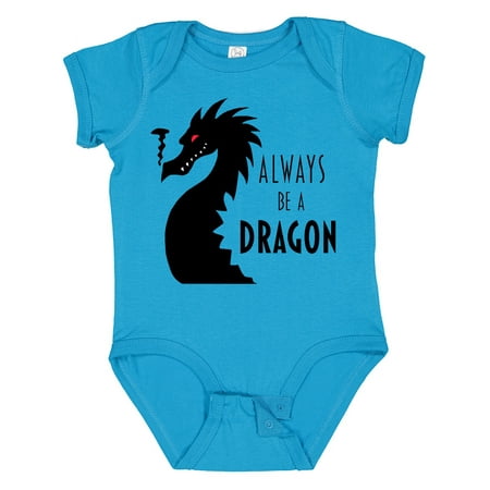 

Inktastic Always Be a Dragon Boys or Girls Baby Bodysuit
