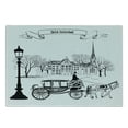 thumbnail image 3 of Sketchy Cutting Board, Old Street Scene Carriage Horse from Twenties Historical Northern Europe Theme, Decorative Tempered Glass Cutting and Serving Board, Small Size, Black White, by Ambesonne, 3 of 5