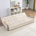 thumbnail image 4 of BALUS Futon Folding Sofa Bed, 4-in-1 Floor Couch with Foldable Mattress, Convertible sofa beds for Living Room, Corduroy, Beige, 4 of 9