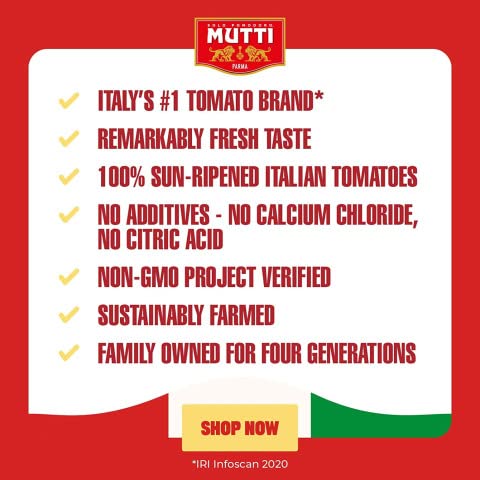 (Pack of 12) Mutti Finely Chopped Tomatoes with Basil, 14oz