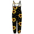 thumbnail image 5 of Odeerbi 1-6 Years Toddler Girls Summer Jumpsuit Sunflower Camisole Romper Casual Breathable Comfortable Overalls Strap Bib Overall Pants Playsuit, 5 of 5
