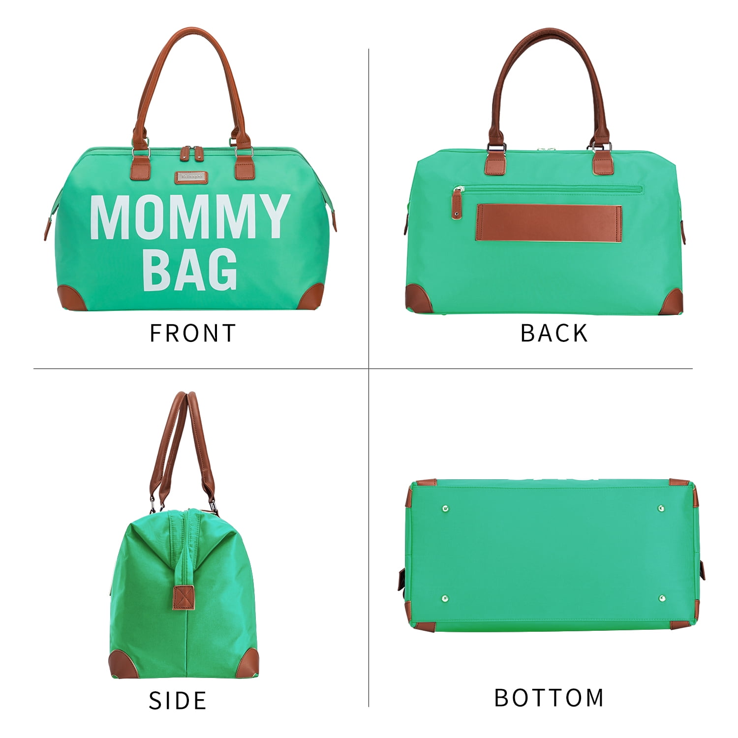 Diaper Bag Tote with Mommy's Treasure and Baby Necessities, Large Capacity Mommy Bag for Hospital and Weekender Travel, Newborn Baby Essential