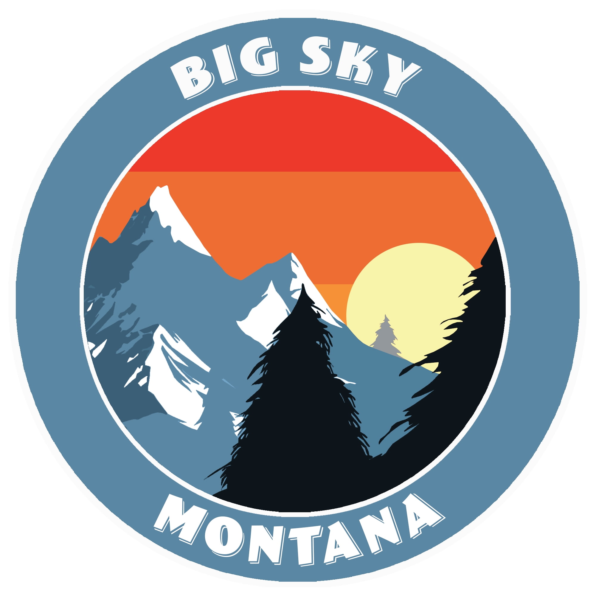 Big Sky, Montana Decorative Car Truck Decal Window Sticker Vinyl Die ...