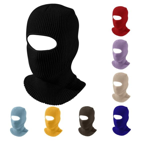Qcmgmg Thermal Balaclava Ski Mask for Men Women,Cold Weather Breathable Face Mask for Skiing,Snowboarding, Motorcycle Black