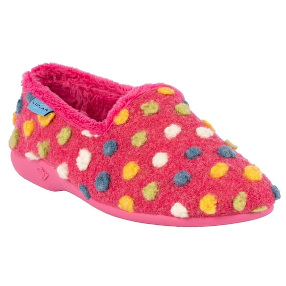 Lunar Womens Helix Polka Dot Slippers