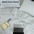 thumbnail image 5 of Martex 2-Piece Twin Reversible Comforter Set | Super Soft Lightweight | Grey/White Pinstripe, 5 of 9