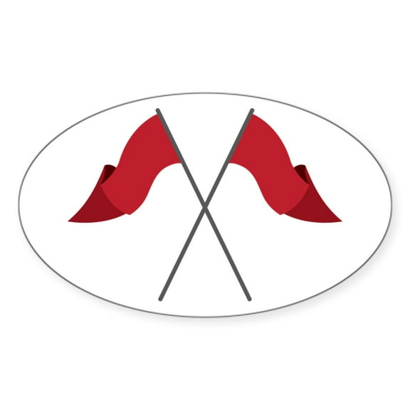 CafePress - Color Guard Flags Sticker - Sticker (Oval)