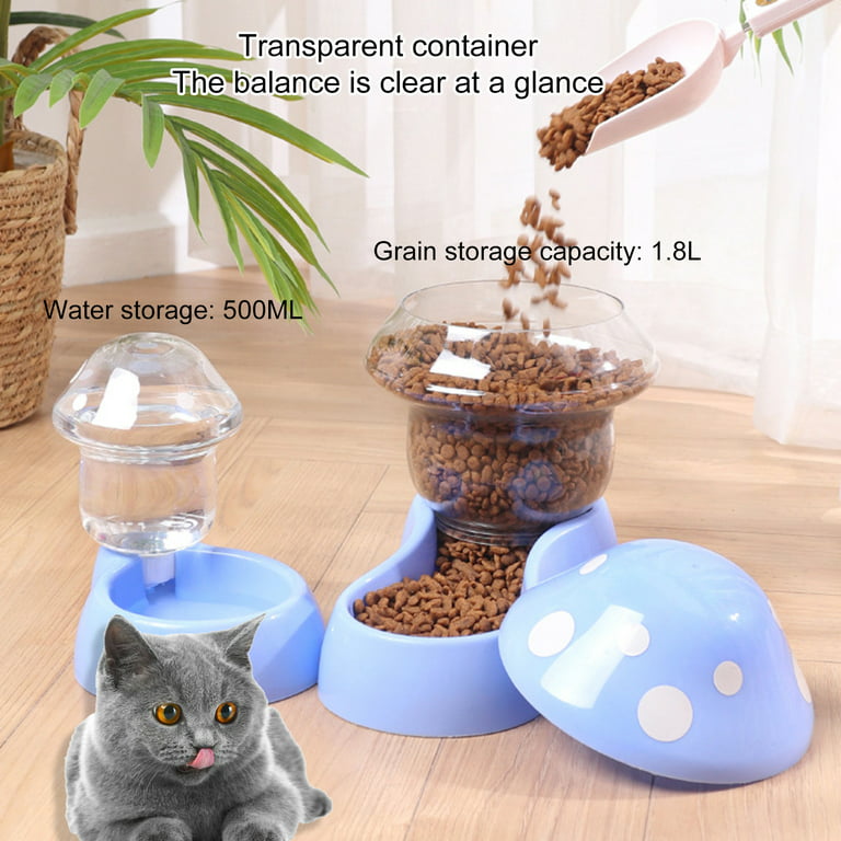 Large Capacity Transparent Pet Feeder/water Fountain, Water/food