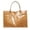 Brown, variant on Women's PVC Tote Bag Large Letter Print Shoulder Bag Kraft Paper Work Handbags Purses with Top Handle Commuting Hand-Held Storage Bag, Black