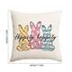 thumbnail image 3 of Funda de almohada de Pascua con conejos y huevos | Funda de cojín decorativa de imitación lino | 45 x 45 cm (18 x 18 pulgadas) para sofá, 3 of 6