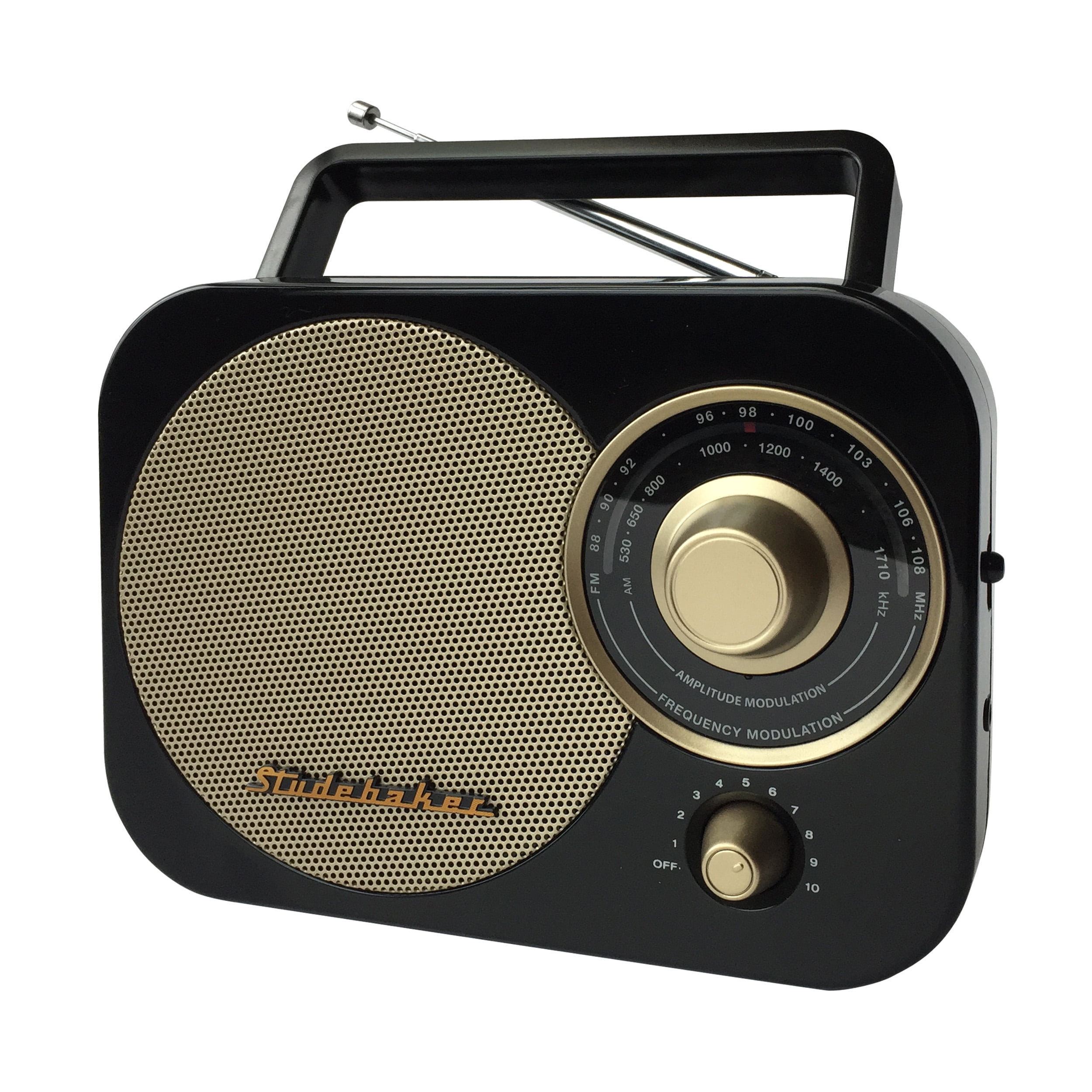 Studebaker SB2000BG Portable AM/FM Radio (Black)