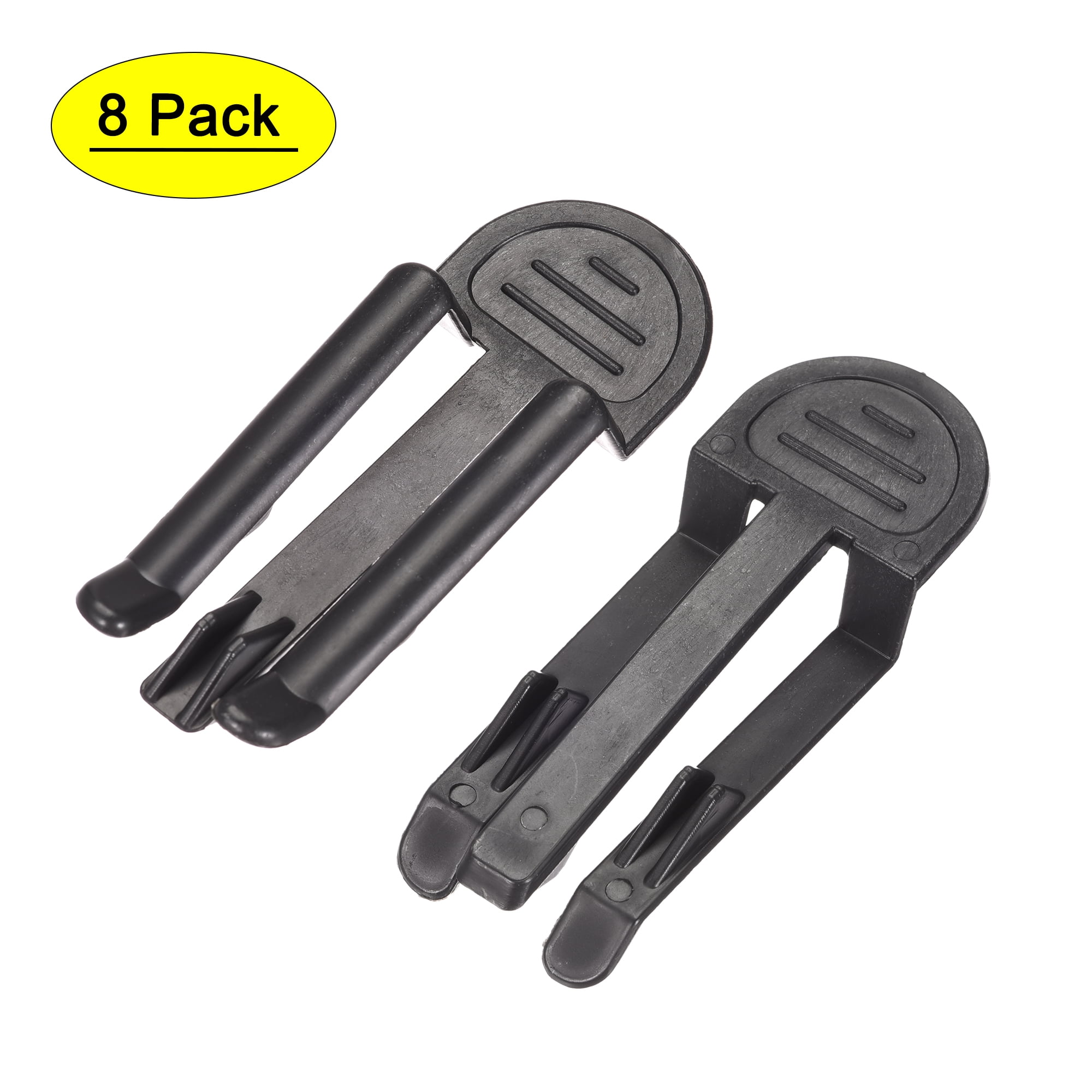 Uxcell Plastic Kitchen Garbage Basket Bag Clip Holder Modern Black 8