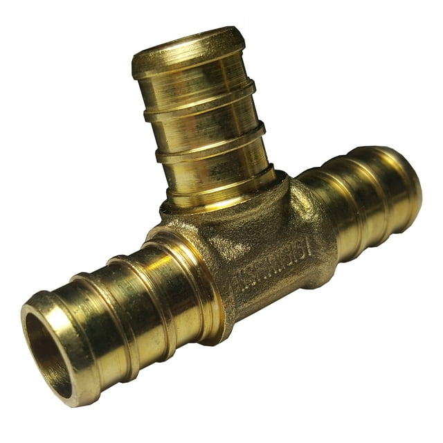 5 Piezas Xfitting 3/4"" X 3/4"" X 3/4"" Pex Tee Latón Pex B Versión Engarzada Puerto Completo 5 Paquetes