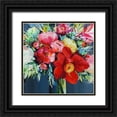 thumbnail image 1 of Bond 20x20 Black Ornate Wood Framed with Double Matting Museum Art Print Titled - Fiori, 1 of 4