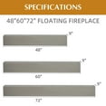 thumbnail image 4 of 48" Solid Fir Wood Fireplace Mantel - Floating Wall-Mounted Shelf with 50lb Capacity, Modern Farmhouse for Living Room & Kitchen, 4 of 11