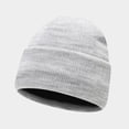thumbnail image 4 of MIASHUI Women's Scarf, Hat, and Gloves Three-Piece Set Winter Outdoor Riding Skiing Cold Protection Solid Color Knit Hat Warm Set Light Gray, 4 of 9