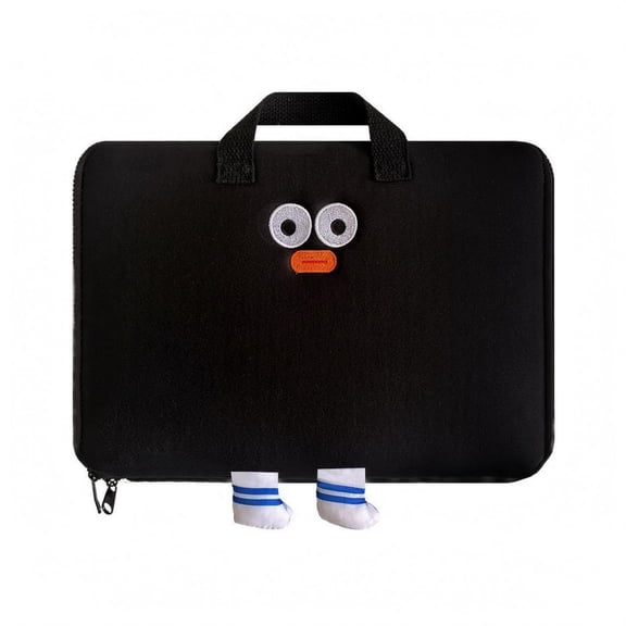 amagogo Laptop Brief Sleeve Top Handle Canvas Texture with Rounded Corners for Professionals Meetings and Campus Life