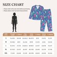 thumbnail image 4 of Pajama Sets for Women 2 Pcs, Cute Green Pink Jellyfish Button Down Long Sleeve Sleepwear Lounge PJ Sets, 4 of 6